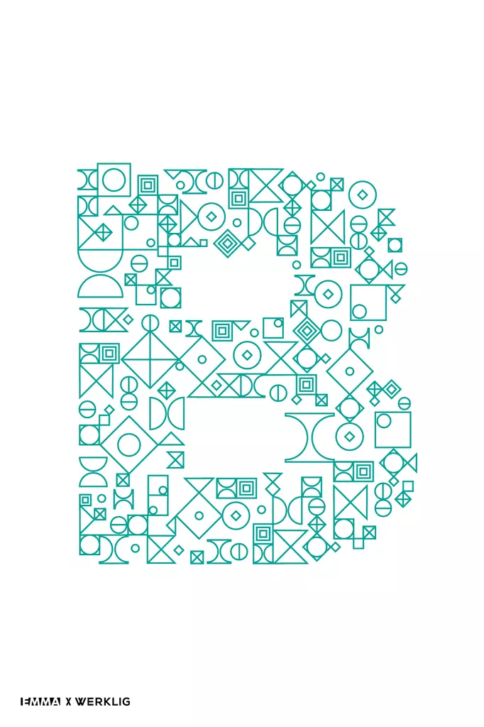 B typografia-juliste - Julisteet & Postikortit - 1660 - 1