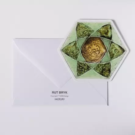 Rut Bryk Postcard Hexagon Green -  - 2542 - 2