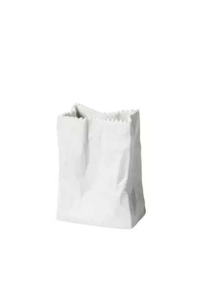 Tapio Wirkkala - Paperipussivaasi, kiiltävän valkoinen 10 cm - Tapio Wirkkala - 4012434068552 - 1