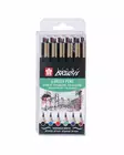 Sakura Pigma Brush Brush pens, 6-setti - Taide- & Askartelutarvikkeet - 8712079422462 - 1