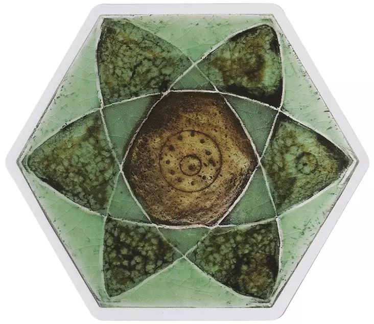 Rut Bryk Postcard Hexagon Green - - 2542 - 1