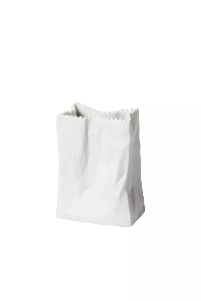 Tapio Wirkkala - Paperipussivaasi, kiiltävän valkoinen 10 cm - Tapio Wirkkala - 4012434068552 - 1