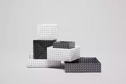 Origami-laatikot mustavalkoisella EMMA-kuosilla - Taide- & Askartelutarvikkeet - 1103 - 3