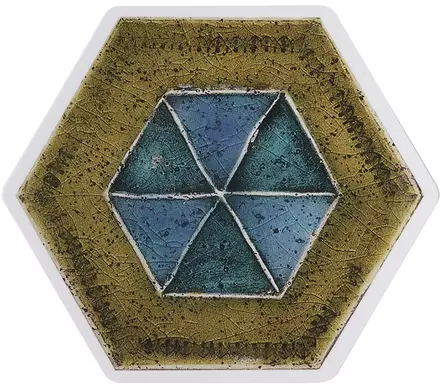 Rut Bryk Postcard Hexagon Blue & Yellow -  - 2544 - 1
