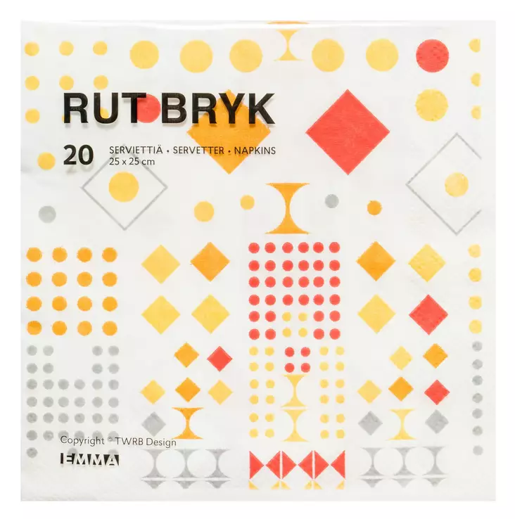 Rut Bryk Napkins 25 x 25 cm - Rut Bryk - 6416036227375 - 1