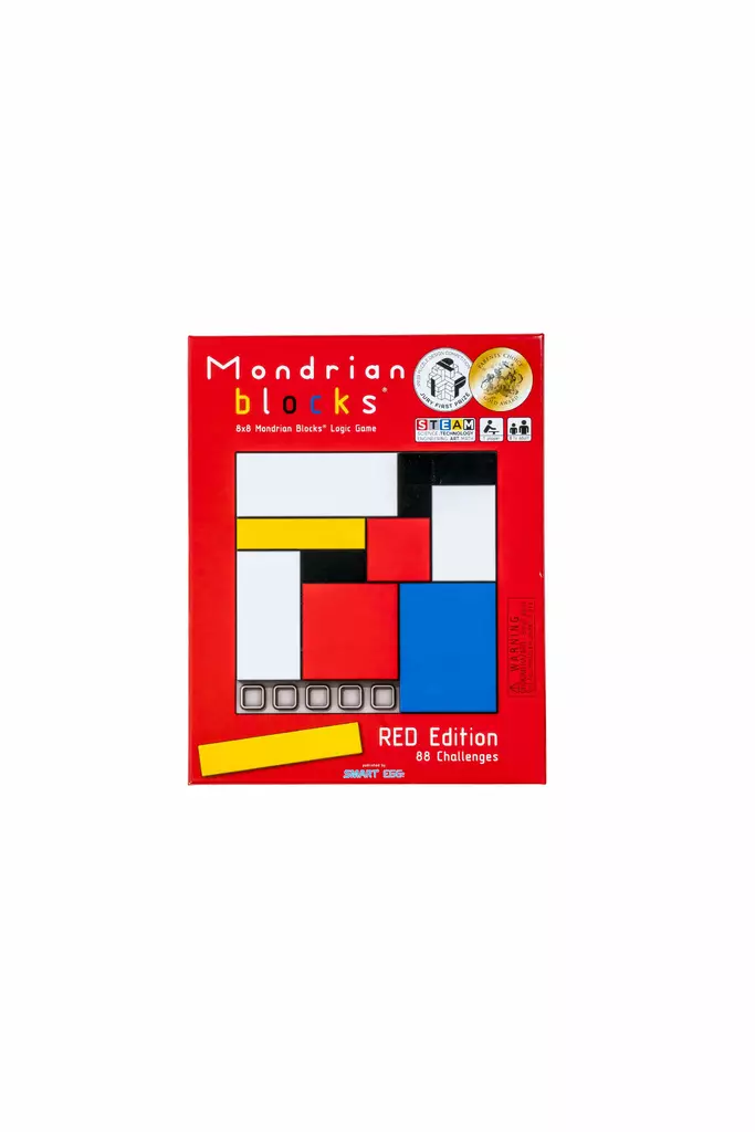 Mondrian Blocks Logic Game, Red - Art Games & Puzzles - 5999109410016 - 1