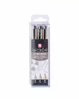 Sakura Pigma Micron Fineliners, 3-setti - Taide- & Askartelutarvikkeet - 8710141132417 - 1